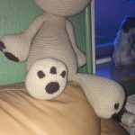 Kramme Bamse fra Little Owls Hut, hæklet af Connie Demant Nilsson