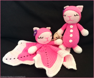 Babysæt sutteklud og bamse i pink