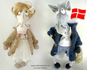 Little Owls Hut - Fru og Hr Hest i frakke