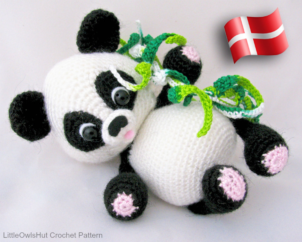 Panda - Dansk hækleopskrift fra Little Owls Hut