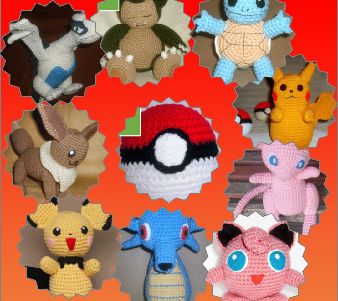 Hæklede Pokemon figurer